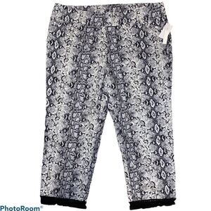 Joe B Benbasset Snakeskin Stretch Crop Pants NWT